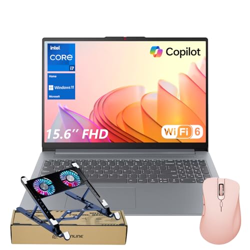 Lenovo IdeaPad Slim 3 Business AI Laptop, 15.6' FHD Display, Intel Core i7-13620H, 16GB RAM, 1TB SSD, Wi-Fi 6, W11H, SD Card Reader, Copilot Ready, Bundle with PCO Laptop Cooler & Thunderobot Mouse