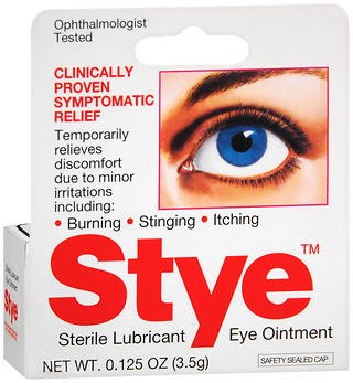 Stye Sterile Lubricant Eye Ointment - 0.125, Pack of 3