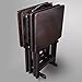 Casual Home 5 Piece Tray Table Set, Espresso