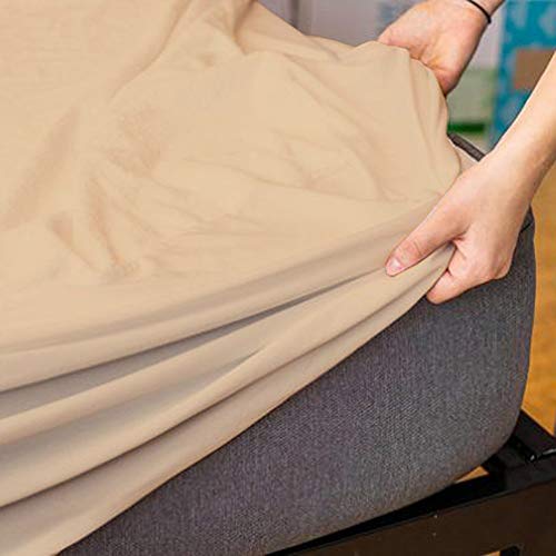 Image of Lithara Cotts Wonder Mattress Protector for Double Bed | Water Resistant & Stretchable Fabric | Queen Size : 78 x 60 Inches (6.5x5 Feet) | (Beige)