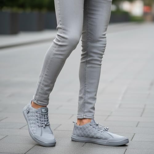 Image of Men's Black Canvas Sneakers - Stylish Casual Shoes with Non Tie Elastic Laces | 7mm Memory Foam & EVA Insole | Lightweight & Comfortable Everyday Footwear (Sizes 6-10)