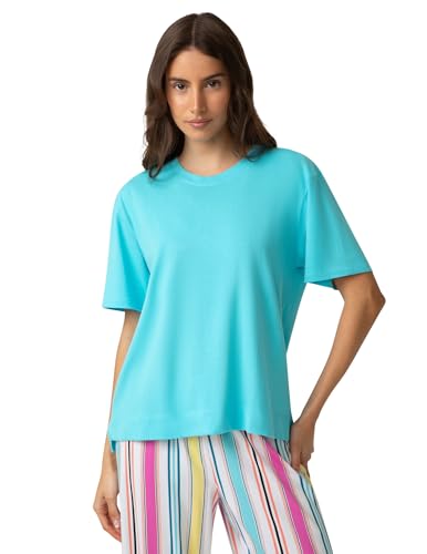 Image of HUE Women's Summer Vacation Pajama Separates, Soft, Whimsical Print Pjs with Tropical Beach Themes, Flip Flops, Cocktails