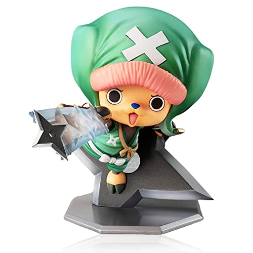 IFHDO One Piece Figure, 10 cm Anime PVC Tony Figure Tony Tony Chopper Figure Poupée Cadeau pour Enfants Tony Chopper Action Figure Jouets Poupée