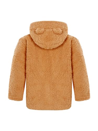 Linjinx Kids Girls Fur Fleece Zip Up Hooded Jacket Coat Winter Warm Animal Ear Hoodie Sweater Outwear2