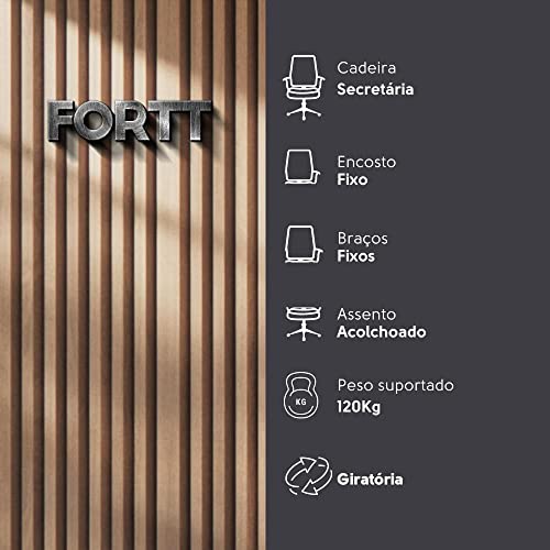 Cadeira de Escritório Secretária Base Cromada com Rodinha Fortt Lisboa Roxa - CSF02-RX