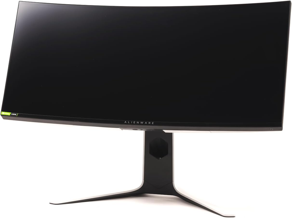 Alienware 120Hz UltraWide Gaming 34 Inch Curved Monitor with WQHD (3440 x 1440) Anti-Glare Display, 2ms Response Time, Nvidia G-Sync, Lunar Light - AW3420DW