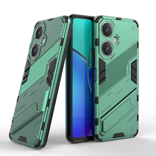 Coque OnePlus Ace 2 Pro protection robuste PC TPU antichoc béquille support arrière vert - 2