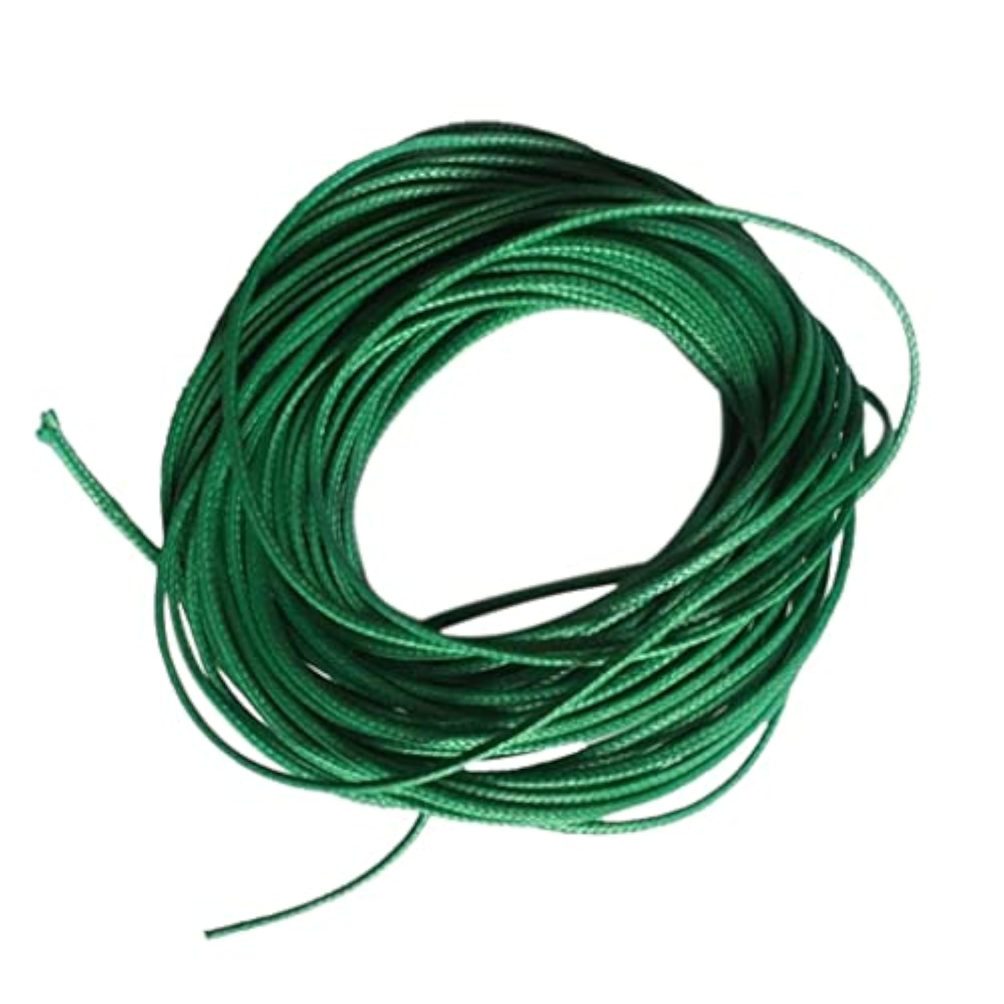 Wax Nylon String Rope for DIY Bracelet Necklace Making, 1mm, Green