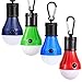 JTENG Camping LED Campinglampe mit Karabiner Camping Lantern Zeltlampe Glühbirne Set Camping Lampen wasserdicht Rucksack Licht für Abenteuer, Angeln