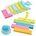 Selbstklebende Haftnotizen Set, 700 Blatt 37x51mm Klein Sticky Notes und 500 Stück 15x76mm Klebezettel Notizblätter, Haftmarker, Page Marker,Markierung Buch Notizzettel