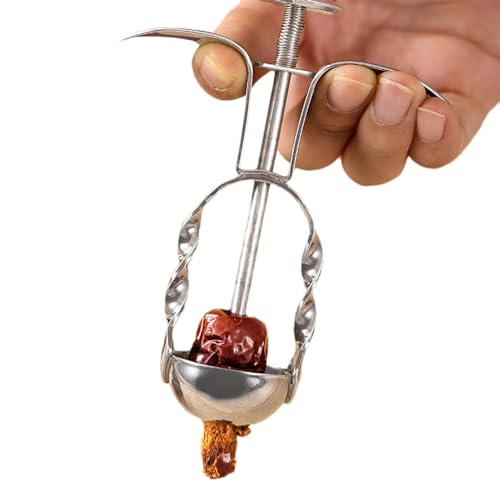 Dénoyauteur de dattes rouges | Dénoyauteur de fruits portable en acier inoxydable - Outil multifonction pour cerises, jujubes, dattes rouges