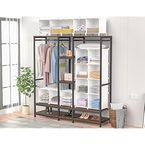 HOMIDEC Closet Organizer, 12-Cube Closet Organizers and Storage, Portable Closet Shelves, Clothing Storage (White) HOMIDEC Closet Organizer 12 Cube Closet Organizers and Storage Portable Closet Shelves Clothing Storage White