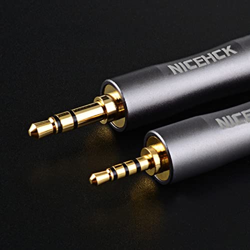 Girftu NiceHCK HiFi Earphone Adapter Plug Connect Cable 4.4mm Female to 3.5mm 2.5mm Gold-Plated Audio Jack Earbud Accessories for Headphones?Silver 1-Pack? (4.4mm Female to 2.5mm Male)