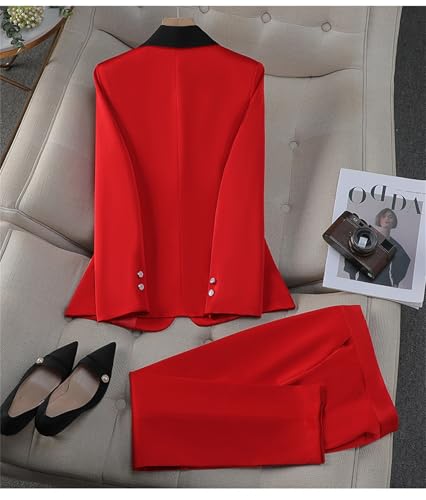 Women Pant Suit Set Female Office Ladies Business Work Wear Jacket Blazer and Trouser Formal 2 Piece Set3