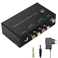 Phono Vorverstärker Plattenspieler, Vorverstärker Für Plattenspieler, Phono Preamp Für Plattenspieler Mit Dc 12v-Adapter, RCA Input & Output, Phono-Vorverstärker Mit Pegel