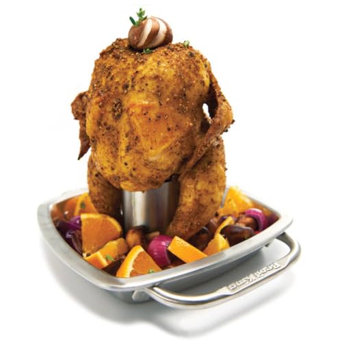 Broil King 69133 Stainless Steel Chicken Roaster with Pan