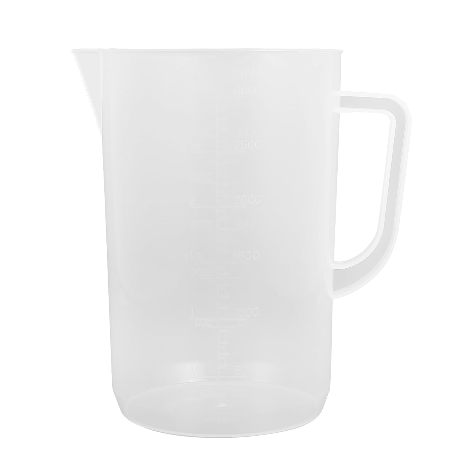 Grand de mélange gradué 3000ml avec bec verseur anti-goutte pour huiles