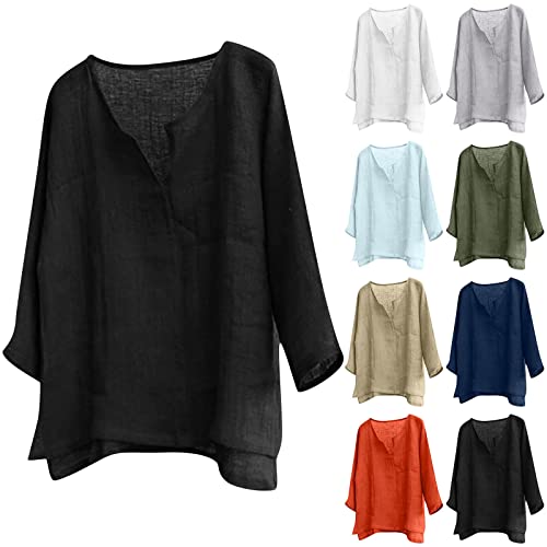 Fashionable Casual Solid t Shirt Men Chemise Blanche Homme Manche Longue t-Shirt Manches Longues Homme Chemisette Homme Manche Courte t-Shirts ã Manches Longues Homme,Noir,5XL Cover