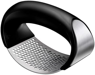 Fox Run Stainless Steel Garlic Rocker Press, Ergonomic Garlic Mincer