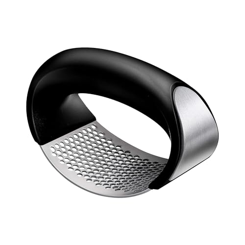 Fox Run Stainless Steel Garlic Rocker Press, Ergonomic Garlic Mincer
