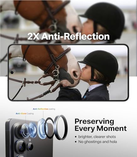Image of TORRAS for Samsung Galaxy S26 Ultra Camera Lens Protector, 1:1 Perfect Fit&HD Clear, [9H+] Military-Grade, Case Friendly, Anti-Scratch, Anti Fingerprint, Easy Installation, Metal Frame, Black