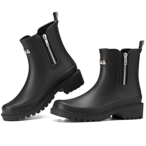 HISEA Women Rain Boots – Waterproof Short Rubber Garden Shoes