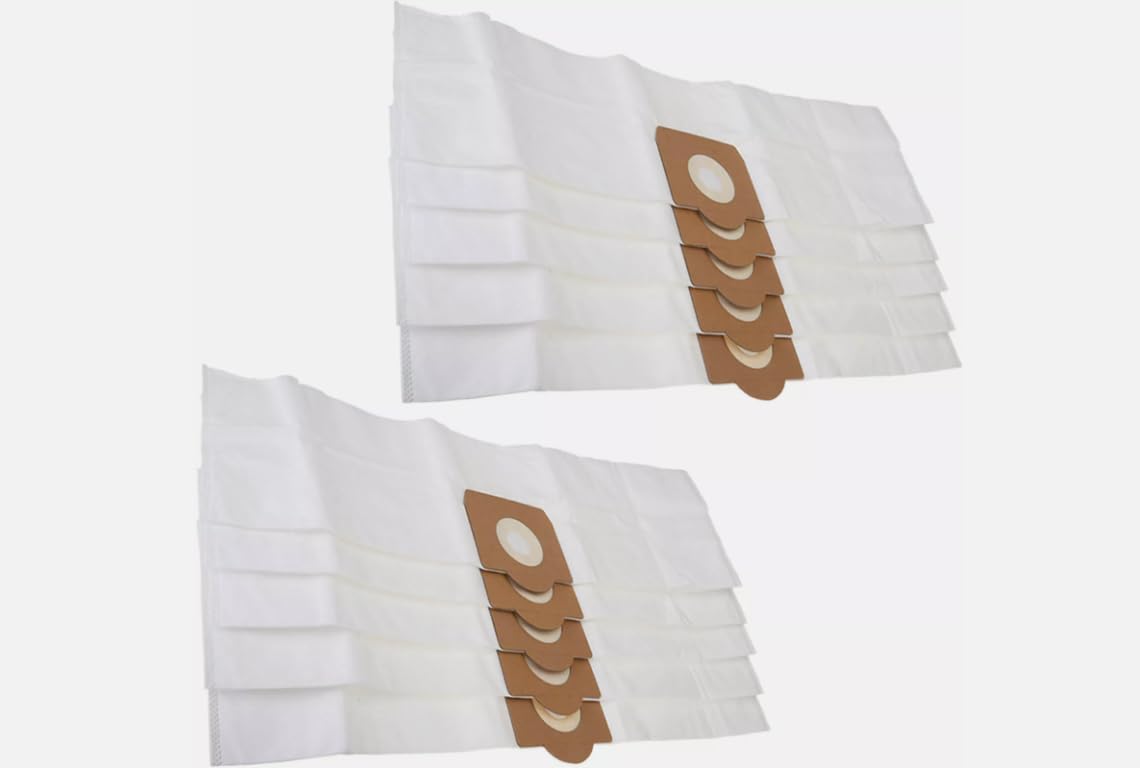 10x Vacuum Microfibre Dust Bags Compatible With Titan Vacuum Cleaners And Made To Fit 16L 20L 30L 40L Models