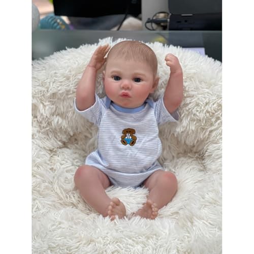 Lonian Reborn Baby Puppen 18 Zoll Reborn Baby Puppen Silikon Körper Neugeborenes Kleinkind Puppen Bester Wunsch für Alter3 + – Bild 6