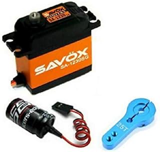 Savox Mega Combo SA-1230SG Servo + Glitch Buster + Aluminun Horn ARRMA Includes CHICAGOLAND RC Coupon