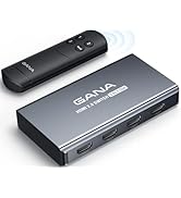 HDMI切替器 3入力1出力 4K@60Hz GANA HDMIセレクター リモコン付き アルミニウム合金製 3D HDCP2.2 HDR対応 Xbox PS5/4/3 Fire Stick R...