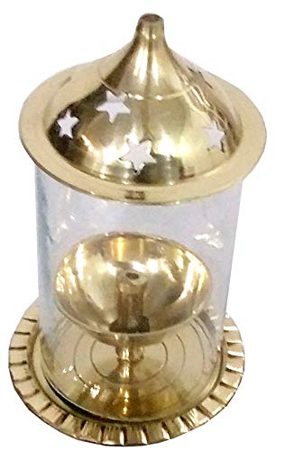 Purpledip Brass Oil Lamp Akhand Jyoti: Long Lasting Festival Deepam Decor Gift, 4.5 inches (11555A), Golden, Standard - Image 4