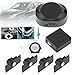 Sistema radar di retromarcia auto inverso Qualità Premium 4 Sensori di parcheggio Sistema radar di retromarcia auto inverso con le ali (Argento)