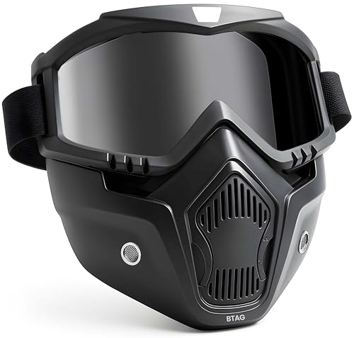 Btag Anti Scratch UV Protective Motorcycle Face Mask with Detachable - Image 2