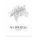 Produktbild JUNIWORDS Stadtposter - Wähle Deine Stadt - Wuppertal - 40 x 60 cm Poster - Schrift A - Weiß