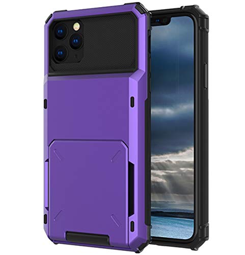 Coque antichoc iPhone 11 violette idéale pour vos sorties avec son porte-cartes robuste
