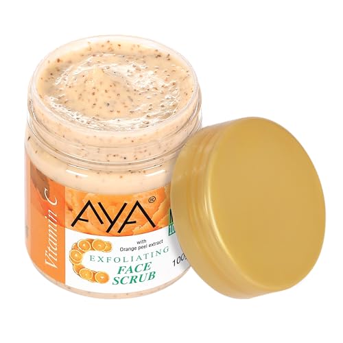 Image of AYA Coffee and Vitamin C Tan & Dead Skin Removal Scrub For Face & Body (100 Ml+100 Ml)|Exfoliating & Brightening Scrub|Blackhead Remover,Whitehead Remover,Detan Pack I Face Scrub For Women & Men