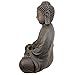 Design Toscano Meditative Asian Decor Grand Temple Indoor/Outdoor Garden Statue, Medium, 25 inches tall, Cast Stone Resin, Dark Stone Finish
