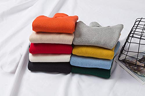 Toddler Baby Girls Turtleneck Knitted Sweater Long Sleeve High Neck Solid Pullover Jumper Kids Warm Soft Fall Winter Clothes3