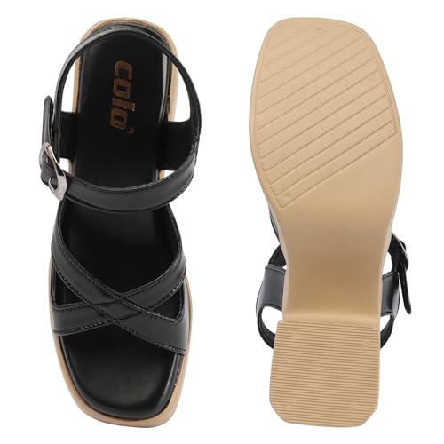 Image of Colo Comfortable & Stylish, Cushioned Footbed Block Heel Sandal for Womens and Girls /Sandal For Women