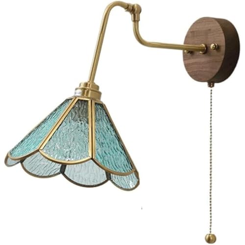 Applique verre teinté ZR98US en bois noble au design rétro industriel haut de gamme