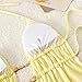 Women's 2026 Summer Halter Bikini Two Piece Swimsuit Textured Cutout Side Tie Bathing Suit Beaded Y2k Swimwear Yellow