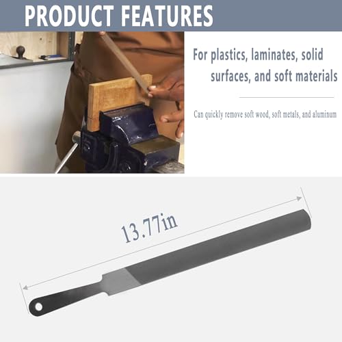10" Handy File for Plastic Laminate Edge Finishing,Second Cut Grade High Carbon Hardened Steel Flat Mill File (10-Inch 1 Pcs) - Image 3