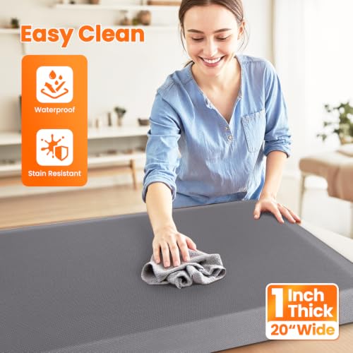 1-Inch Thick Anti-Fatigue Mat for Kitchen and Standing Desk, 20"x72", Grey by TranquilMoments - Used condition - Image 9