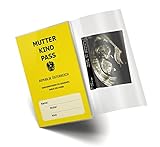 OLGS Mutter-Kind-Pass Hülle Österreich | Muki-Pass transparent MKP Schutzhülle mit Extrafach für Ultraschallbilder | Mutterkindpass | Österreichischer Mutterpass Organizer Blanko Etui - 1 Stück