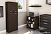 South Shore Fiesta Microwave Cart with Storage on Wheels, Chocolate