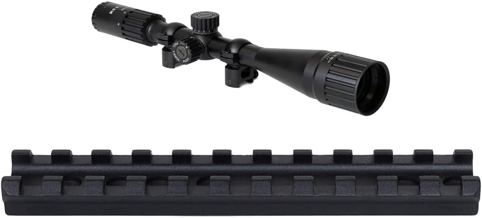 Monstrum Picatinny Rail Mount for Marlin 336/1894/1895 | 20 MOA | 4-12x44 Rifle Scope with Adjustable Objective and Scope Rings | Bundle : Sports & Outdoors