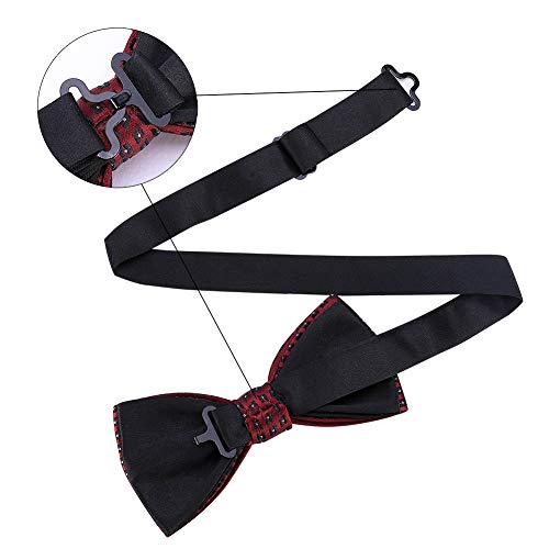 Image of AUSKY 8 PACKS Elegant Adjustable Pre-tied Bow Ties for Men Boys (1&4&5&6&8 Pack for option)