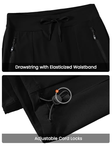 TBMPOY Women's Hiking Pants Lightweight Water Resistant Travel Joggers Quick Dry Outdoor Athletic Pants Zipper Pockets3