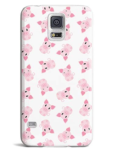 Inspired Cases - 3D Textured Galaxy S5 Case - Rubber Bumper Cover - Protective Phone Case for Samsung Galaxy S5 - Piggie Pattern - Pig