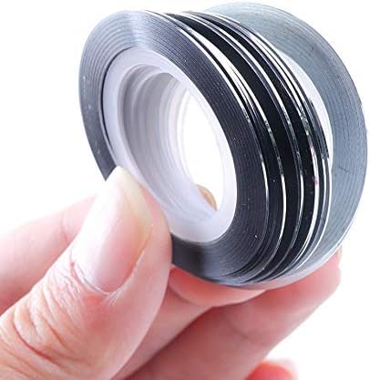 NAILWIND Nail Art Tip Sticker, Nail Art Tape Line, Nail Striping Tape Line, Foil Nail Tape for Nails Art Decoration Sticker (10 PCS, Gold) 3